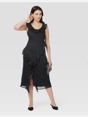 Ruffle Slip Dress - A New Day Black 3X